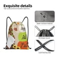 thumbnail image 3 of Kdxio Gnome Happy Fall Print Drawstring Backpack Bag,Waterproof Draw String Back Sack, Gym Drawstring Bags Swim Bag For Unisex, 3 of 5