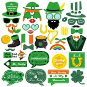 LASLU St Patrick's Photo Booth Props Party Decorations Photo Booth Props Irish Day Mustaches Irish Beer Festival