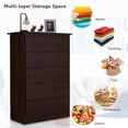 thumbnail image 6 of Costway 5 Drawer Dresser Functional Storage Organizer Closet Espresso, 6 of 11