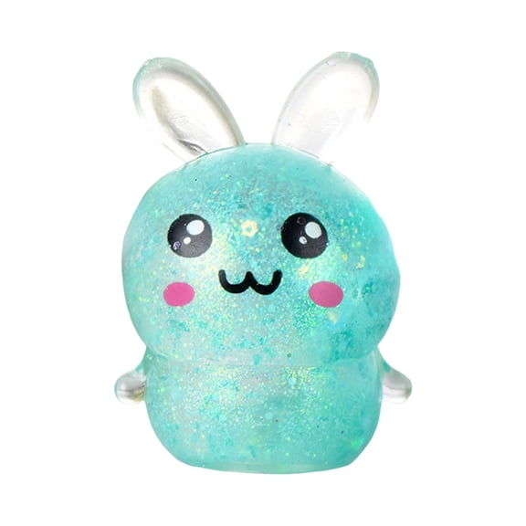Squishy Bunny Sugar Stress Balls, Bunny Sugar Ball Fidget Toys, Glitter Rabbit Squishy Toys for Adults, Kawaii Rabbit Sensory Squishies, Easter Basket Stuffers