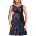 thumbnail image 1 of Disketp Fire Breathing Dragon Twilight para Vestido sin Mangas para Mujeres, Vestidos de Verano para Mujeres, Casual y Holgado para la Playa, 1 of 7