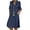 Dark Blue, variant on utcoco casual loose women's long sleeve denim shirt dress
