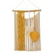 thumbnail image 1 of Decoración colgante de pared de macramé, arte de pared de macramé bohemio, tapiz tejido con borlas para Amarillo, 1 of 9