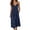 CC-Navy357, variant on XIAOCHA Button Front Midi Dress For Women Spaghetti Strap Dress Casual Summer Outfit