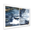 thumbnail image 2 of Designart 'Gold and Dark Blue Abstract Waves IV' Modern Framed Art Print, 2 of 4