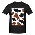 thumbnail image 4 of Bingfone Brown Black Cow Men'S Loose Fit Short-Sleeve Pocket T-Shirt, 4 of 7