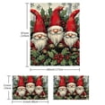 thumbnail image 4 of Pratyus Gnomes Christmas Wreath Holly 3-Piece Bedding Set Modern Soft Bedroom Decor Easy to Clean 87x68in, 4 of 8