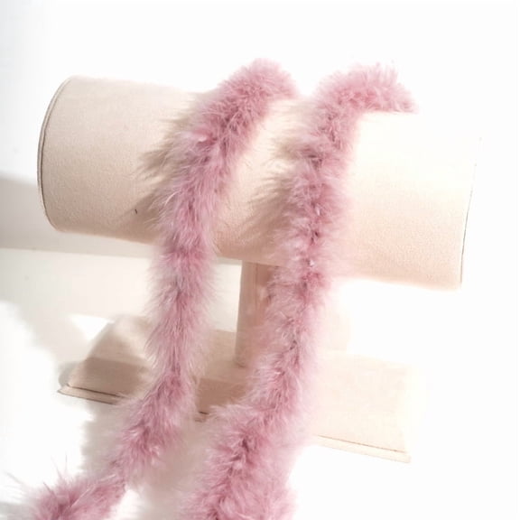 XmhyTop-A 2 Yards Fluffy Feather for DIY Crafts, Sewing Trim, Wedding & Party Decorations - Soft Plume Trim for Home Art Supplies,2 pcs,02 Pink
