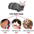 thumbnail image 2 of Cat Shower Net Mesh Bathing Bag, Adjustable Multifunctional Breathable Cat Supplies No Scratching Bite Restraint for Cat’s Bathing, Nail Cutting, Injection, Medicine Taking (Grey), 2 of 7