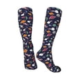 thumbnail image 4 of Daiia Sports Socks Rocket Satellite Printed Novelty Crew Socks for Men Women Knee High Socks Cotton Socks Soft & Breathable Support Unisex Socks, 4 of 9
