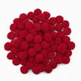 thumbnail image 6 of Hello Hobby 1 inch Red Craft Pom Poms, 80 Piece Set, 6 of 6
