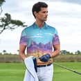 thumbnail image 4 of Salouo Pixel Desert Landscape for Men's Short Sleeve Polo Shirts,Polo Shirts for Men Performance Short Sleeve Golf Shirt Athletic Casual Collared T-Shirt-3X-Large, 4 of 8