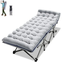 ABORON Folding Camping Cot for Adults with Removeable Mattress & Carry Bag, Heavy Duty 1200D Folding Cots, Folding Sleeping Cots