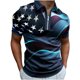 thumbnail image 1 of Camisetas con Cuello en V Hombres de Moda Impresa de Manga Corta, Camiseta Casual con Cuello en V para la Primavera Y el Uso Diario, 1 of 3