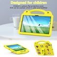thumbnail image 4 of SaniMore for Samsung Galaxy Tab A8 (SM-X200/X205) EVA Kids Case, Skid-Proof Texture Case with Pencil Holder Hand Strap & Foldable Kickstand Shockproof Protective Case for Boys Girls, Yellow, 4 of 7