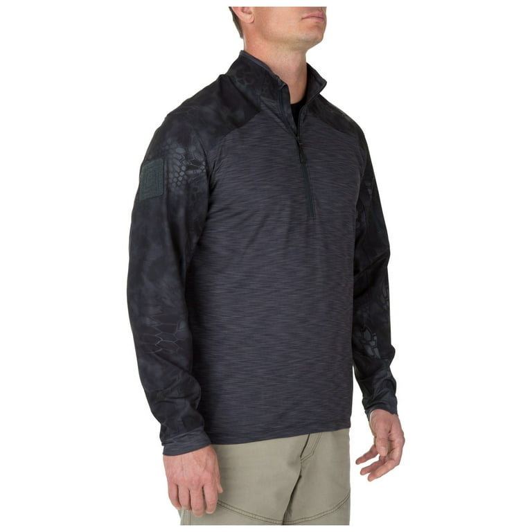 5.11 Work Gear Men's Rapid Half Zip Long Sleeve Shirt, Moisture