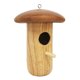 thumbnail image 1 of Columpio de pájaro de madera nido de pájaro en forma de hongo creativo para jardín al aire libre hogar, 1 of 8
