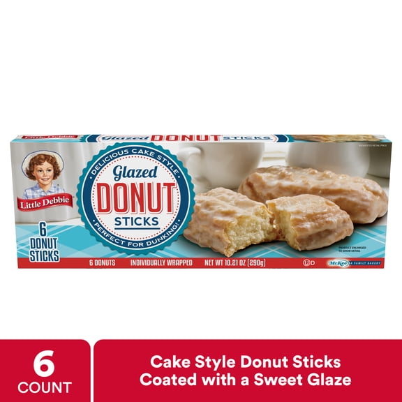 Little Debbie Glazed Donut Sticks, 10.21 oz (6 count)