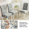 thumbnail image 5 of Romantic Peony Garden Autumn Leaves Dining Chair Covers 4 Pack Washable Polyester Stretch Slipcovers Removable Seat Protector for Rustic Dining Room, 5 of 7