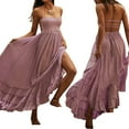 thumbnail image 6 of Kishawna Womens Boho Floral Puff Sleeve Tiered Maxi Dress Long Dresses, 6 of 7