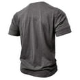 thumbnail image 5 of T Shirts for Man, Male Spring Short Sleeve Solid Color Letter Stripe Stitching Short Sleeve Top(e Grey,3XL), 5 of 9