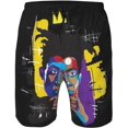 thumbnail image 4 of Jean Michel Basquiat Men's Beach Shorts Quick Dry Athletic Workout Swim Shorts Elastic Waist Drawstring Summer Shorts, 4 of 5