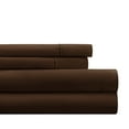 thumbnail image 5 of Super Soft Wrinkle Resistant Bed Sheets Set, California King 4-Piece Solid in Chocolate Brown by Comfort Canopy, 5 of 12