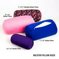 thumbnail image 6 of Cushie Pillows 7 x 12 Microbead Bolster Squishy/Flexible/Hypoallergenic/Extremely Comfortable Roll Pillow  Pink, 6 of 6