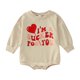 thumbnail image 1 of Gibobby Pañalero de algodón Bebé Niños Niñas Día de San Valentín Manga Larga Impresiones Recién Nacido Sudadera Monos(Beige, 3-6 Meses), 1 of 5