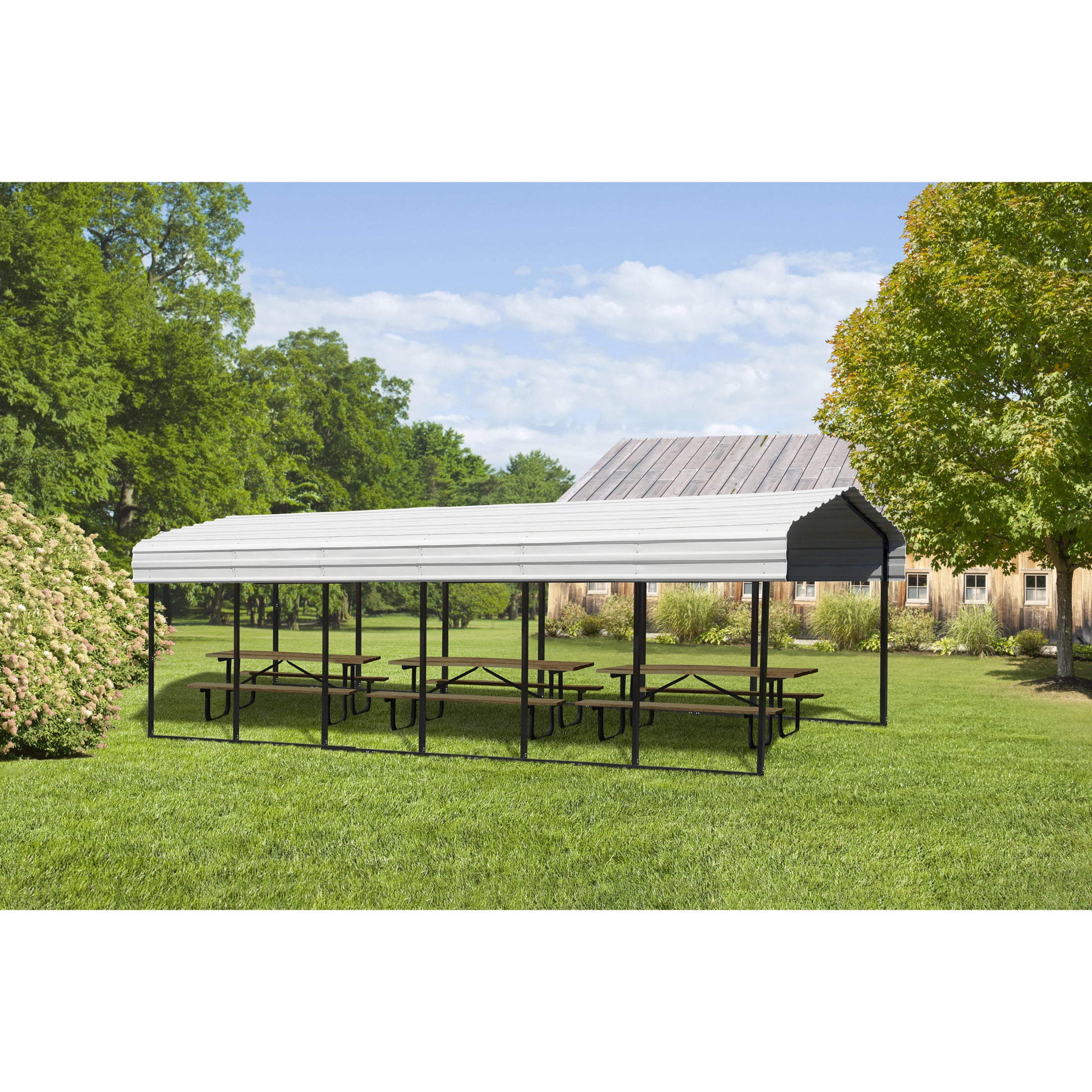 Arrow 10 x 29 x 9 ft Eggshell Carport