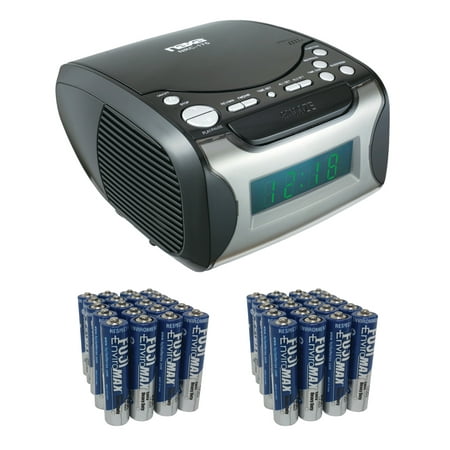 Naxa NRC175 Digital Alarm Clock Radio & CD Player & Fiji AAA 40