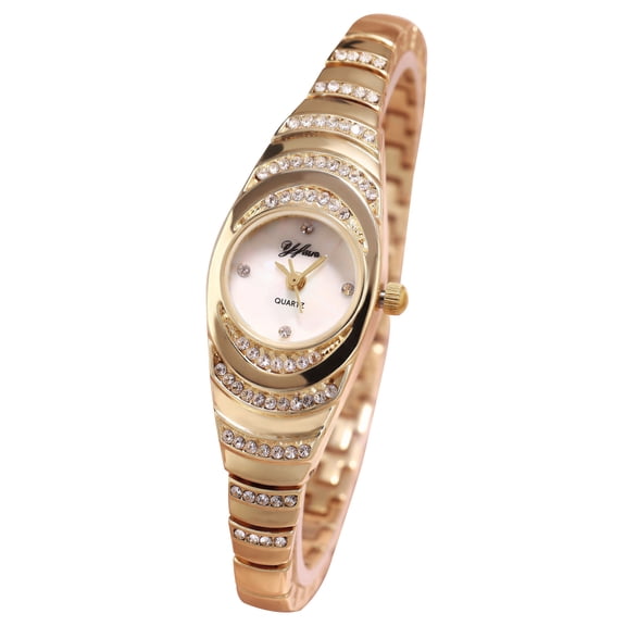 DESIGNICE Womens Luxury Watches, Dainty Gold Watch for Women, Precision Quartz Movement with Luxury Crystal Details, Elegant Dainty Watches for Women, Stylish Women Watch