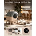 thumbnail image 4 of Self-Cleaning Cat Litter Box, 76L Large Capacity Automatic Litter Box with App Control, Safety Sensors, Odor Free, Quiet Operation, 4 of 8