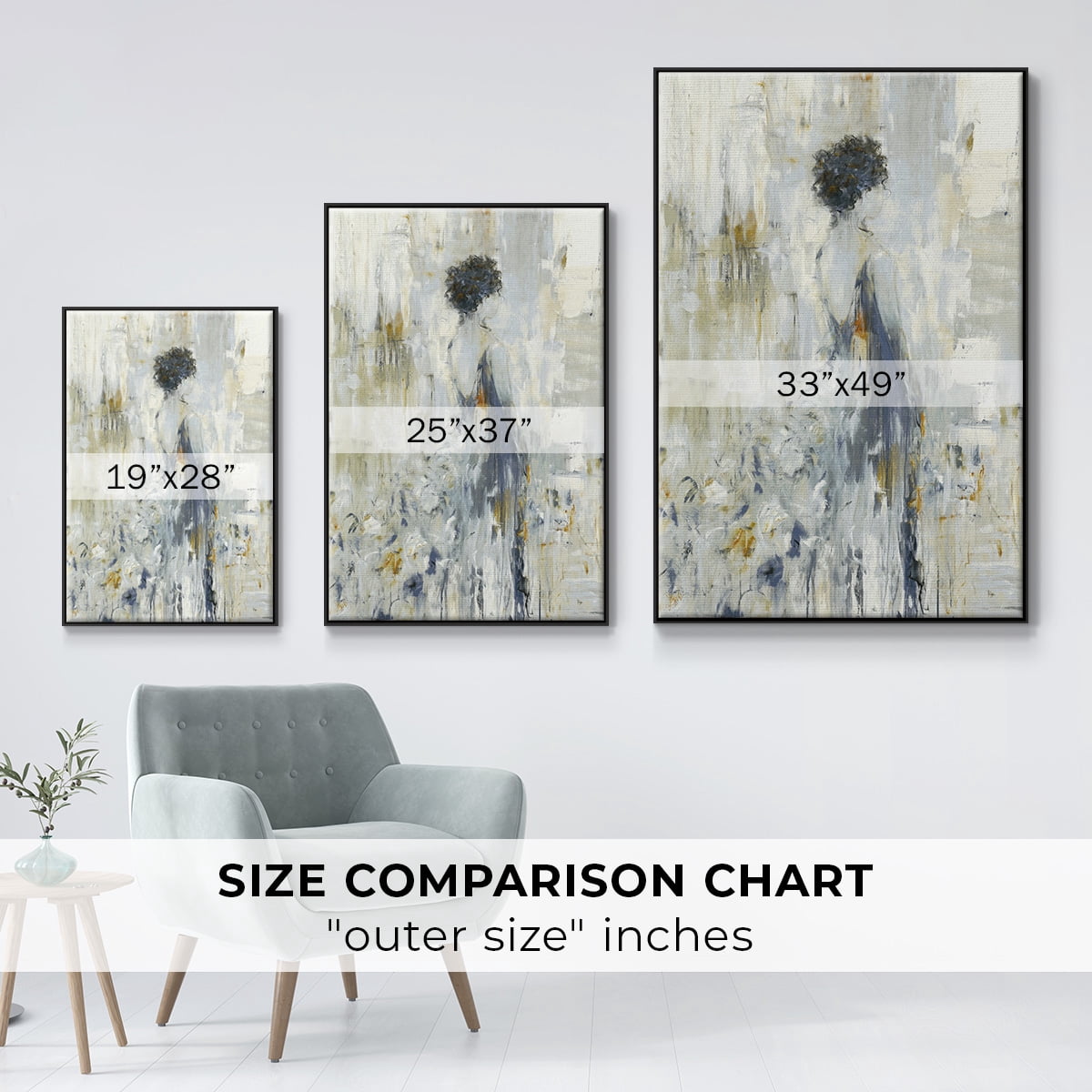 Fond Reflections Framed Premium Gallery Wrapped Canvas - Ready to Hang - 17 x 25 - Black Floating Frame