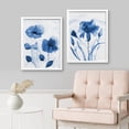 thumbnail image 3 of PixonSign Framed Wall Art Pastel Blue Daisy Tulip Posters, Set of 2 Nature Wilderness Floral Botanical Modern Illustrations Wall Decor, Adhesive Canvas Prints for Home Decor - 8"x10" White, 3 of 5