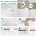 thumbnail image 4 of No Hook Shower Curtain, Japanese Shower Curtains for Bathroom with See Through Top Window, Grey Simple Traditional Flowers Leaves Pattern Waterproof & Washable Bath Curtain Small Stall 36"x78", 4 of 9