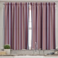 thumbnail image 2 of Ambesonne Stripes Valance & Curtain, Vertical Barcode Lines, 55"x24", Ruby Navy Blue Grey, 2 of 6