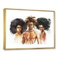 thumbnail image 3 of Designart 'Afro American Fashion Portraits' Glam Framed Canvas Wall Art Print, 3 of 5
