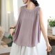 thumbnail image 4 of Xuyuer Women Sleeveless Sweater Tank Round Neck Casual Geometric Knit Sweater Top Women's Floral Print Tunic Tank Tops Blouse Shirts Loose Fit Graphic Tees Summer Vintage Tank Tops 2026, 4 of 8