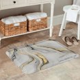 thumbnail image 2 of FJPT Non Slip Flannel Polyester Floor Mat With Marble Pattern For Bathroom Kitchen Bedroom Decor 16x24 inch, 2 of 5