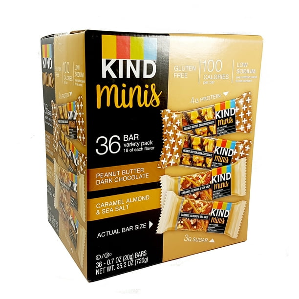Kind Mini Bars, Variety Pack, 0.7 oz, 36count