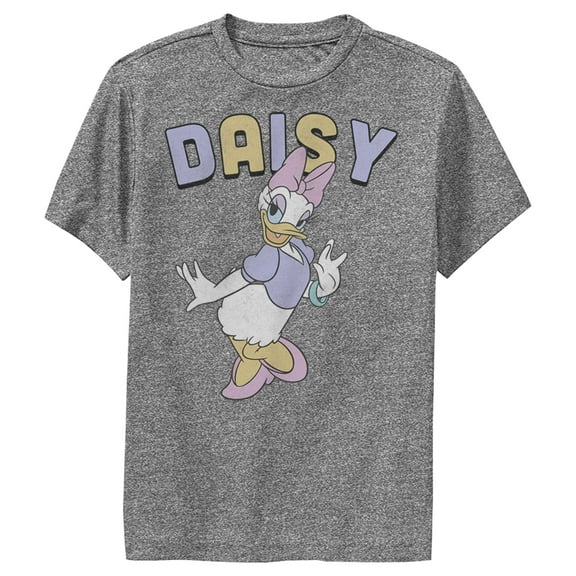 Boy's Mickey & Friends Daisy Duck  Performance Graphic Tee Charcoal Heather Small