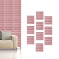thumbnail image 6 of TISHITA 10Pcs Foam Brick Wallpaper 3D Wall Panels Waterproof Faux Bricks Wall Panels Foam Wall Panel for Bathroom Living Room Bedroom 5mm Pink, 6 of 8