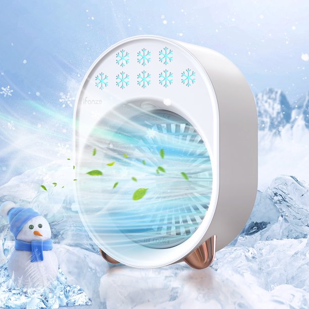 Air Conditioner Fan, Air Cooling Fan with 3 Speed, Portable AC Fan for