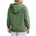 thumbnail image 5 of Boy's Long Sleeve Hoodies Casual Loose Hooded Sweatshirts Kids Quarter Zip Pullover with Kangaroo Pocket 5-15Y, 5 of 6