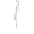 thumbnail image 2 of Angara Natural Opal Necklace - 1.15 ct Round Opal Pendant Necklace for Women (Size-8mm) - October Born Jewelry | 950 Platinum Pendant Necklace, 2 of 8