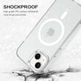 thumbnail image 2 of VENINGO Magnetic for iPhone 13 Case / iPhone 14 Case Clear Glitter, Compatible with Mag-safe, TPU Transparent Shockproof Slim Bling Sparkly Bumper Cover Phone Case for Women Girls, Clear, 2 of 8