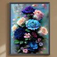 thumbnail image 1 of Cuadros Decorativos 5D bricolaje taladro redondo completo diamante pintura rosa Kit decoración del hogar artesanía (NH3368) Wdftyju embutido en tela, 1 of 9