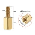 thumbnail image 3 of Uxcell Brass M2.5 8mm+6mm Male-Female Hex Standoff 20 Pack, 3 of 5