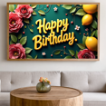 thumbnail image 3 of Happy Birthday Party Backdrop for Celebration Event Lemon Floral Design Photography Background Banner Decoration Photoshoot Prop Vibrant Festive Decor, 3 of 4